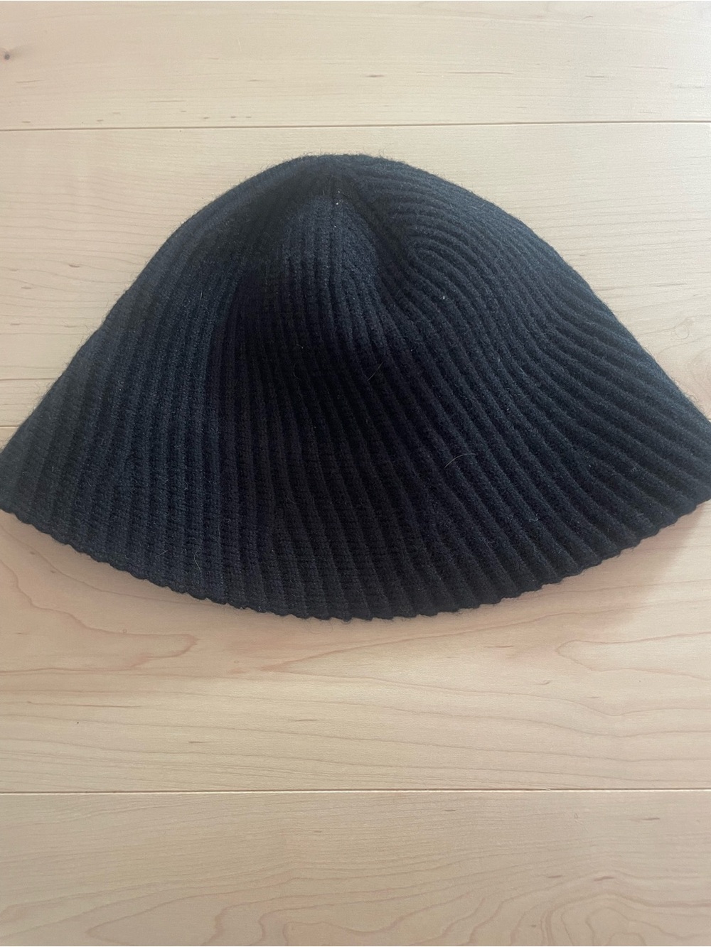 Anthropologie NWOT Black Knit Bucket Hat